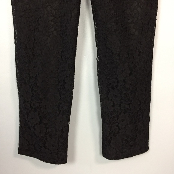 CATO Fully Lined Floral Lace Overlay Dress Pants - Picture 9 of 16